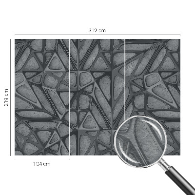 Fotovæg med geometriske mønstre