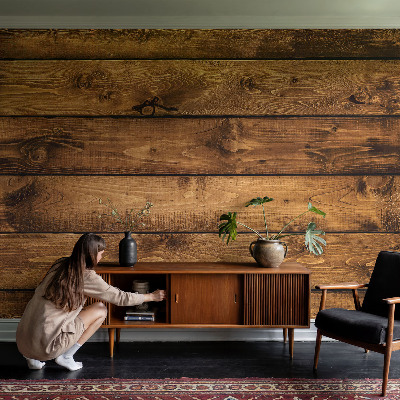 Non-woven fototapet Træbrædder