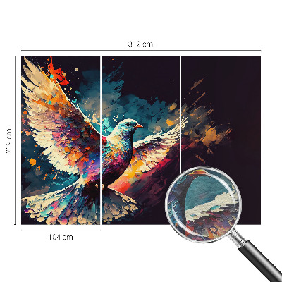 Væg tapet Farverig fugl