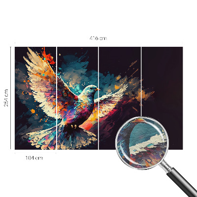 Væg tapet Farverig fugl