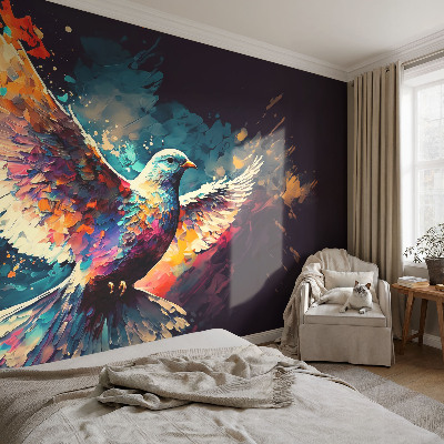 Væg tapet Farverig fugl