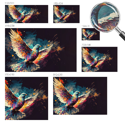 Væg tapet Farverig fugl