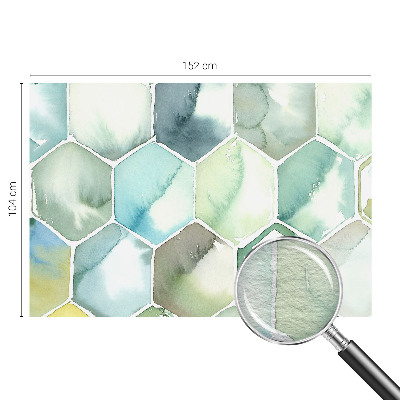 Modern fototapet med pastelfarvede sekskanter