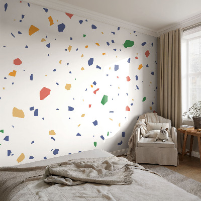 Stor fototapet med motiv af regnbuestykker