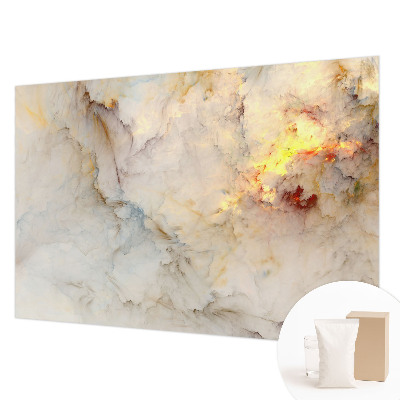 3D fototapet med et farverigt landskab