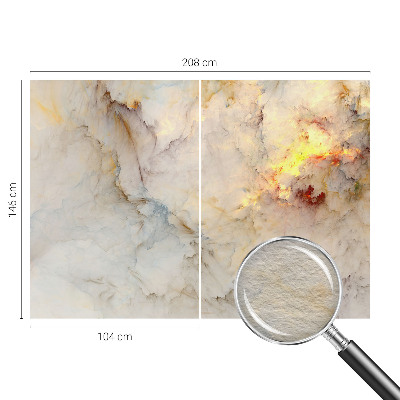 3D fototapet med et farverigt landskab