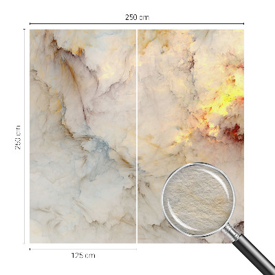 3D fototapet med et farverigt landskab
