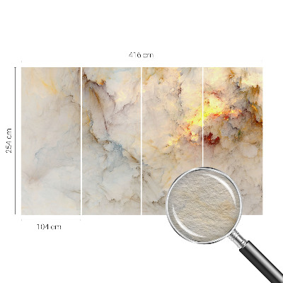 3D fototapet med et farverigt landskab