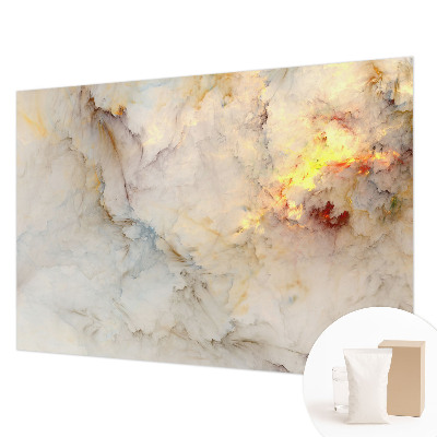 3D fototapet med et farverigt landskab