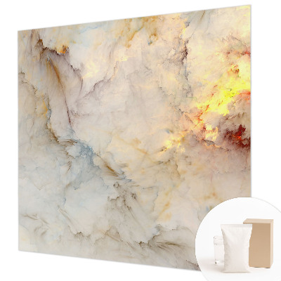 3D fototapet med et farverigt landskab