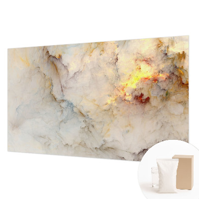 3D fototapet med et farverigt landskab