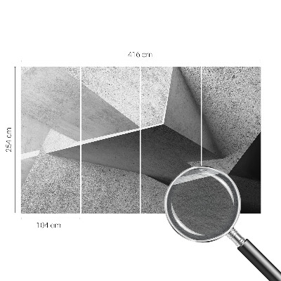 Fototapet stue med geometriske strukturer