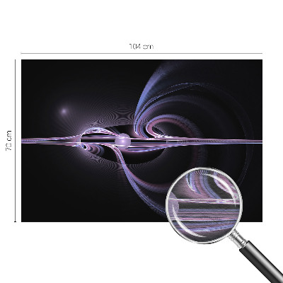 Fotovæg soveværelse med kosmisk abstraktionsmotiv