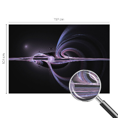 Fotovæg soveværelse med kosmisk abstraktionsmotiv