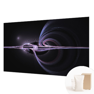 Fotovæg soveværelse med kosmisk abstraktionsmotiv
