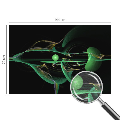 Fotovæg stue Grønne bølger