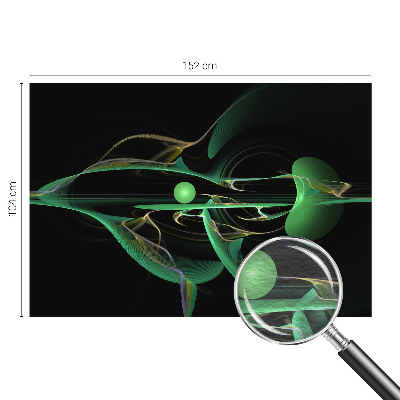 Fotovæg stue Grønne bølger