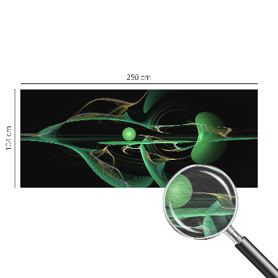 Fotovæg stue Grønne bølger