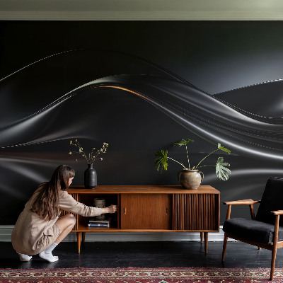 Modern fototapet Metalliske bølger