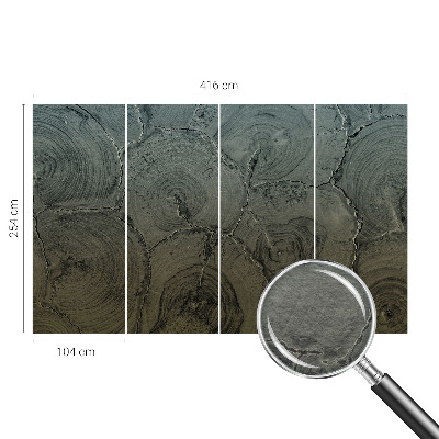 Tapet væg Træringe