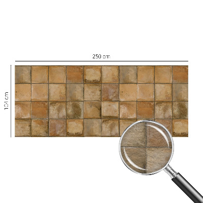 Fototapet stue med rustikt mosaikmotiv