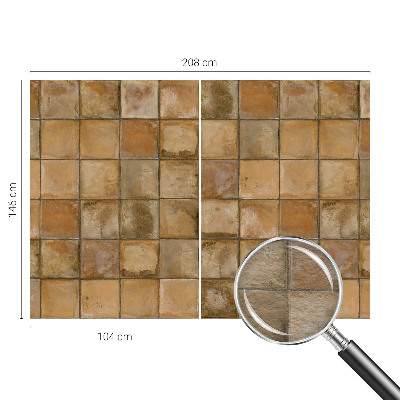 Fototapet stue med rustikt mosaikmotiv