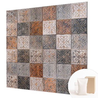 Fototapet til børn med ornamentale fliser i blødt, børnevenligt design