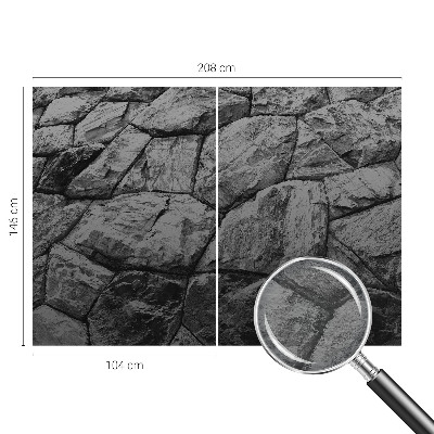 Fotovæg soveværelse Stenteksturer