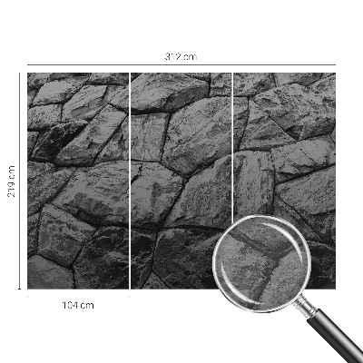 Fotovæg soveværelse Stenteksturer