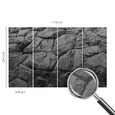 Fotovæg soveværelse Stenteksturer