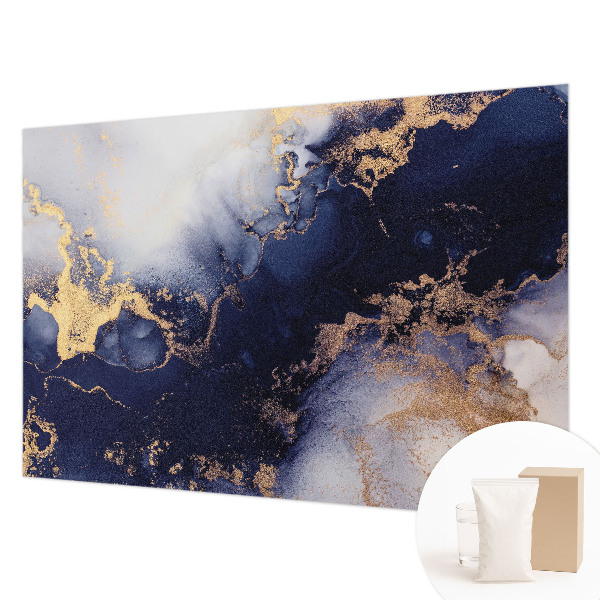 3D fototapet Marineblå bølger