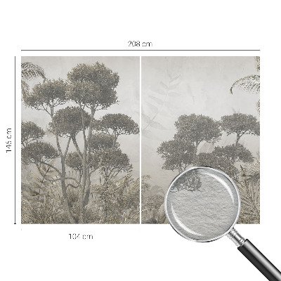 Fotovæg soveværelse Tropisk jungle