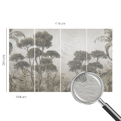Fotovæg soveværelse Tropisk jungle