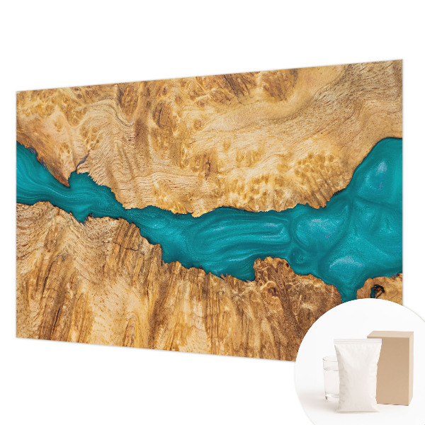 Fotovæg stue Træ og harpiks