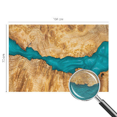 Fotovæg stue Træ og harpiks