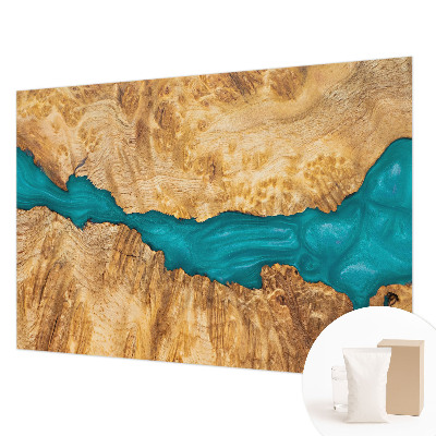 Fotovæg stue Træ og harpiks