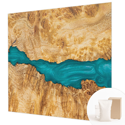 Fotovæg stue Træ og harpiks