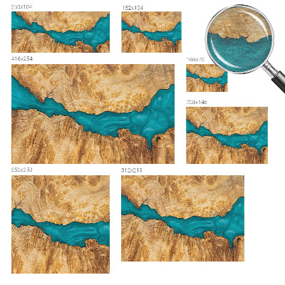 Fotovæg stue Træ og harpiks