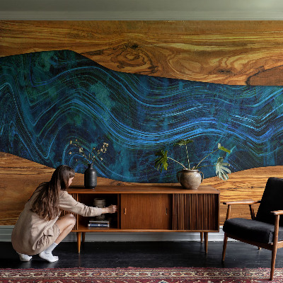 Fototapet efter mål Blåt træ