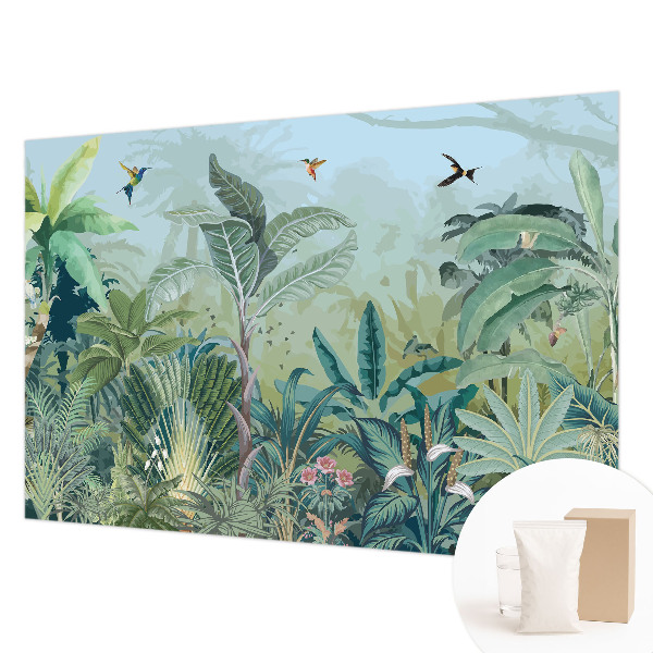 3D fototapet med tropisk naturmotiv