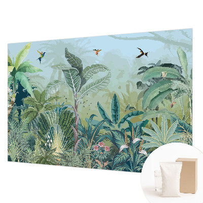 3D fototapet med tropisk naturmotiv