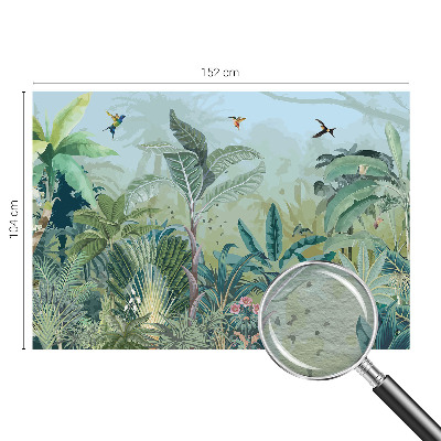 3D fototapet med tropisk naturmotiv