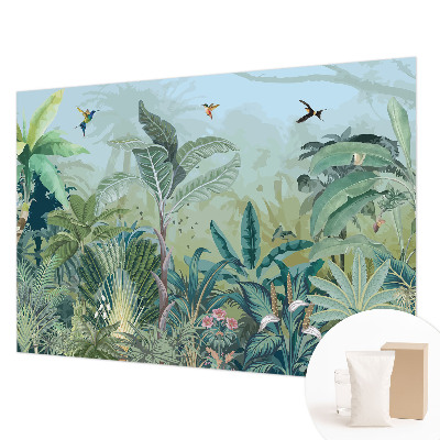 3D fototapet med tropisk naturmotiv