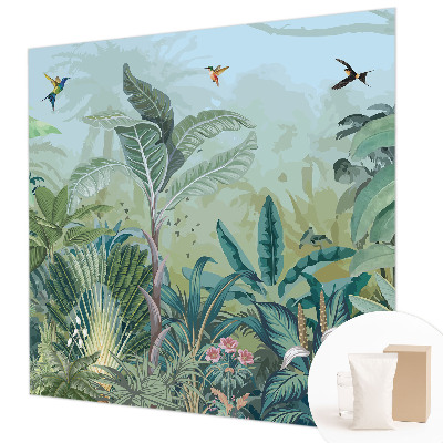 3D fototapet med tropisk naturmotiv