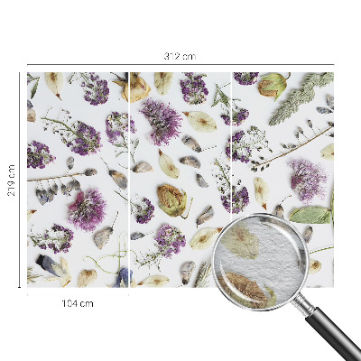 Fotovæg stue Tørrede blomster