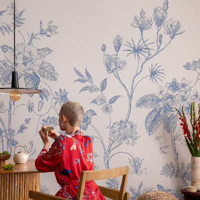 Høj kvalitet fototapet med blomstermønster