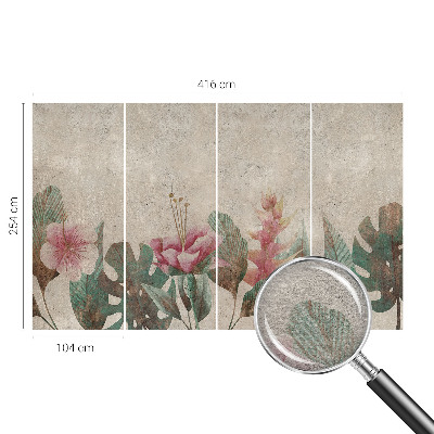 Vlies fototapet med et subtilt flora-motiv