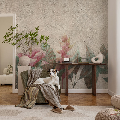 Vlies fototapet med et subtilt flora-motiv
