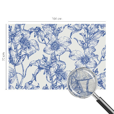 3D fototapet med motiv af blomstergrene