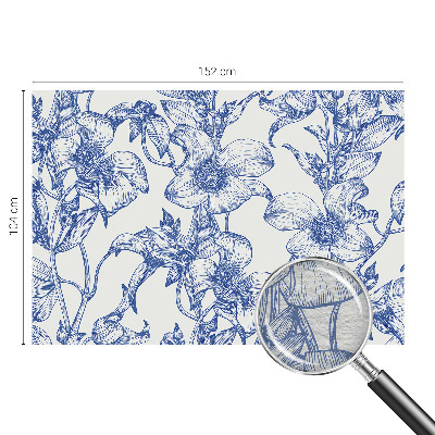 3D fototapet med motiv af blomstergrene